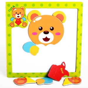 Jouet de puzzle magnétique  pour enfants en bois