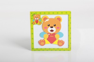 Jouet de puzzle magnétique  pour enfants en bois