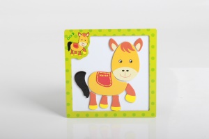 Jouet de puzzle magnétique  pour enfants en bois
