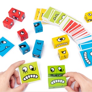 Jouets en bois pour enfants Rubik's Cube Building