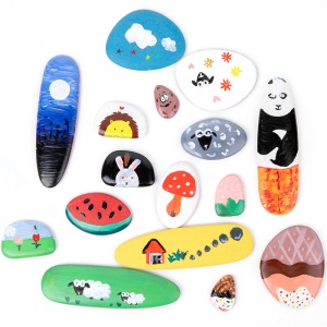 Enfants jouets en bois DIY en forme de cailloux