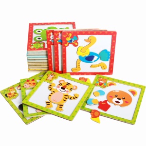 Jouet de puzzle magnétique  pour enfants en bois