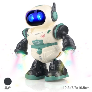 Robot de danse électrique multifonction avec lumière et musique Intelligent 360 degrés Rotation