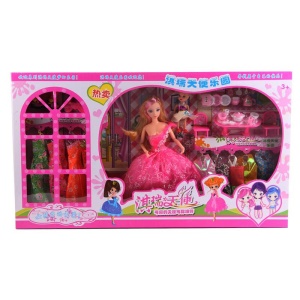 Ensemble de jouets barbie avec multiples robes