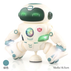 Robot de danse électrique multifonction avec lumière et musique Intelligent 360 degrés Rotation