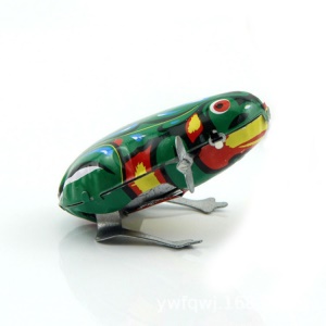 Tin Frog classique nostalgique jouet de grenouille sautante pour enfants