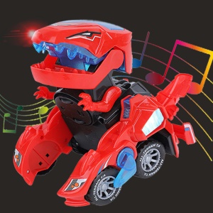 Puzzle pour enfants électrique universel automatique déformation dinosaure char lumière musique