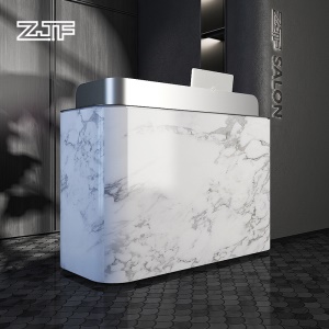 Table de Caisse pour magasin de vêtements argent luxe simuler marbre