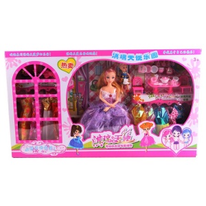 Ensemble de jouets barbie avec multiples robes