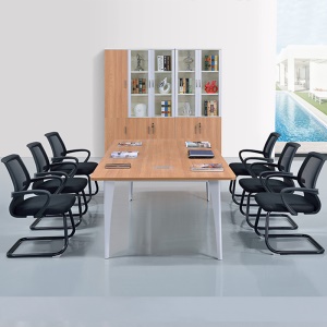 Table de conférence acier bois (combinaison table et chaise)