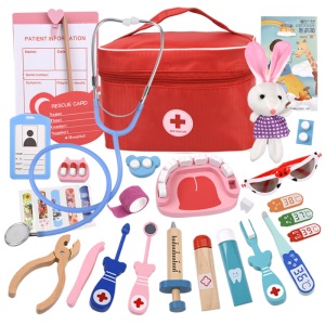 Jeu de rôle de docteur en bois pour enfants