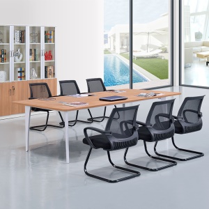 Table de conférence acier bois (combinaison table et chaise)