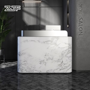 Table de Caisse pour magasin de vêtements argent luxe simuler marbre