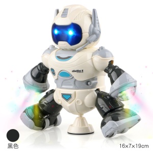 Robot de danse électrique multifonction avec lumière et musique Intelligent 360 degrés Rotation