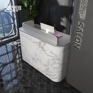 Table de Caisse pour magasin de vêtements argent luxe simuler marbre