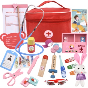 Jeu de rôle de docteur en bois pour enfants