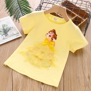 T-shirt manches courtes pour fille de 3 à 8 ans