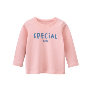 T-shirt bébé fille col rond manches longues