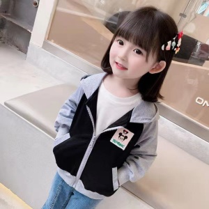 Vêtements décontractés pour filles avec capuche et fermeture éclair