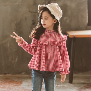 Chemise à carreaux pour fille