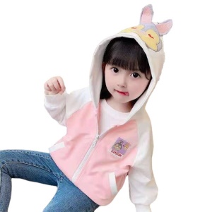 Vêtements décontractés pour filles avec capuche et fermeture éclair