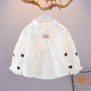 Chemise fille manches longues ample