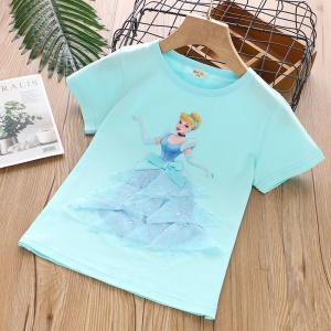 T-shirt manches courtes pour fille de 3 à 8 ans