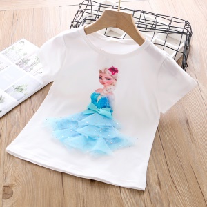 T-shirt manches courtes pour fille de 3 à 8 ans