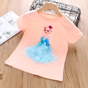 T-shirt manches courtes pour fille de 3 à 8 ans