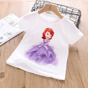 T-shirt manches courtes pour fille de 3 à 8 ans