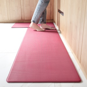 Tapis de sol de cuisine en cuir PU antidérapant imperméable à l'huile