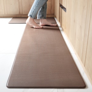 Tapis de sol de cuisine en cuir PU antidérapant imperméable à l'huile