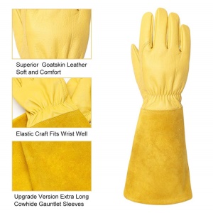 Gants longs en peau de mouton 43cm