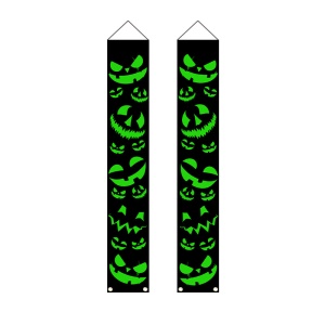 Rideau de porte d'Halloween suspendue lumineuse