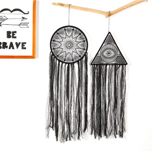 Décoration pendentif à franges en dentelle noire