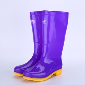 Bottes de pluie en pvc à talon bas  antidérapant et imperméable