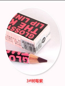 Crayon à lèvre résistant à l'eau en bois de cèdre s 12 couleurs disponibles