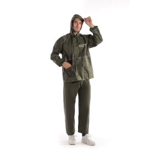 Ensemble imperméable en PVC (imperméable + pantalon de pluie) design lumineux