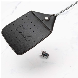 Tapette de moustiques manuel manche en fer + cuir