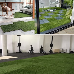 Tapis de pelouse artificielle coussin carré épissé