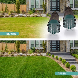 Crampons de jardin pour aération de gazon avec sangles