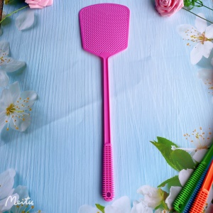 Tapette à mouches en plastique long manche flexible et élastique