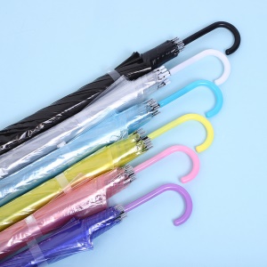 Parapluie long manche transparent