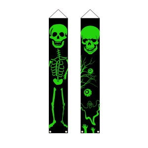 Rideau de porte d'Halloween suspendue lumineuse