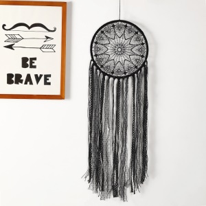 Décoration pendentif à franges en dentelle noire