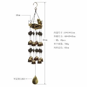 Carillon éolien nid d'oiseau en résine