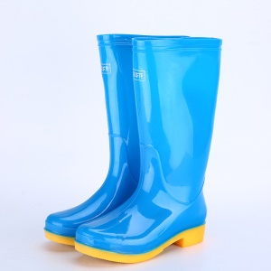 Bottes de pluie en pvc à talon bas  antidérapant et imperméable