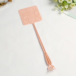 Tapette de mouche moustique avec griffe chatouilleuse en plastique souple à longue poignée