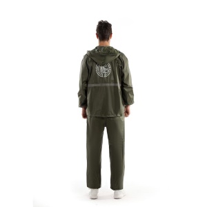 Ensemble imperméable en PVC (imperméable + pantalon de pluie) design lumineux