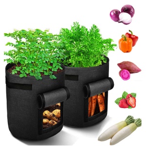 Sac de culture en feutre pour légumes et pommes de terre avec fenêtre
